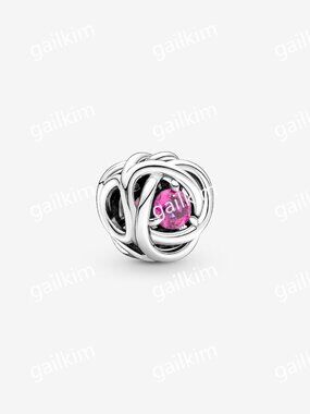 Pandora October Pink Eternity Circle Charm